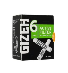 Gizeh Black Active Filter Ø6mm 34 pcs
