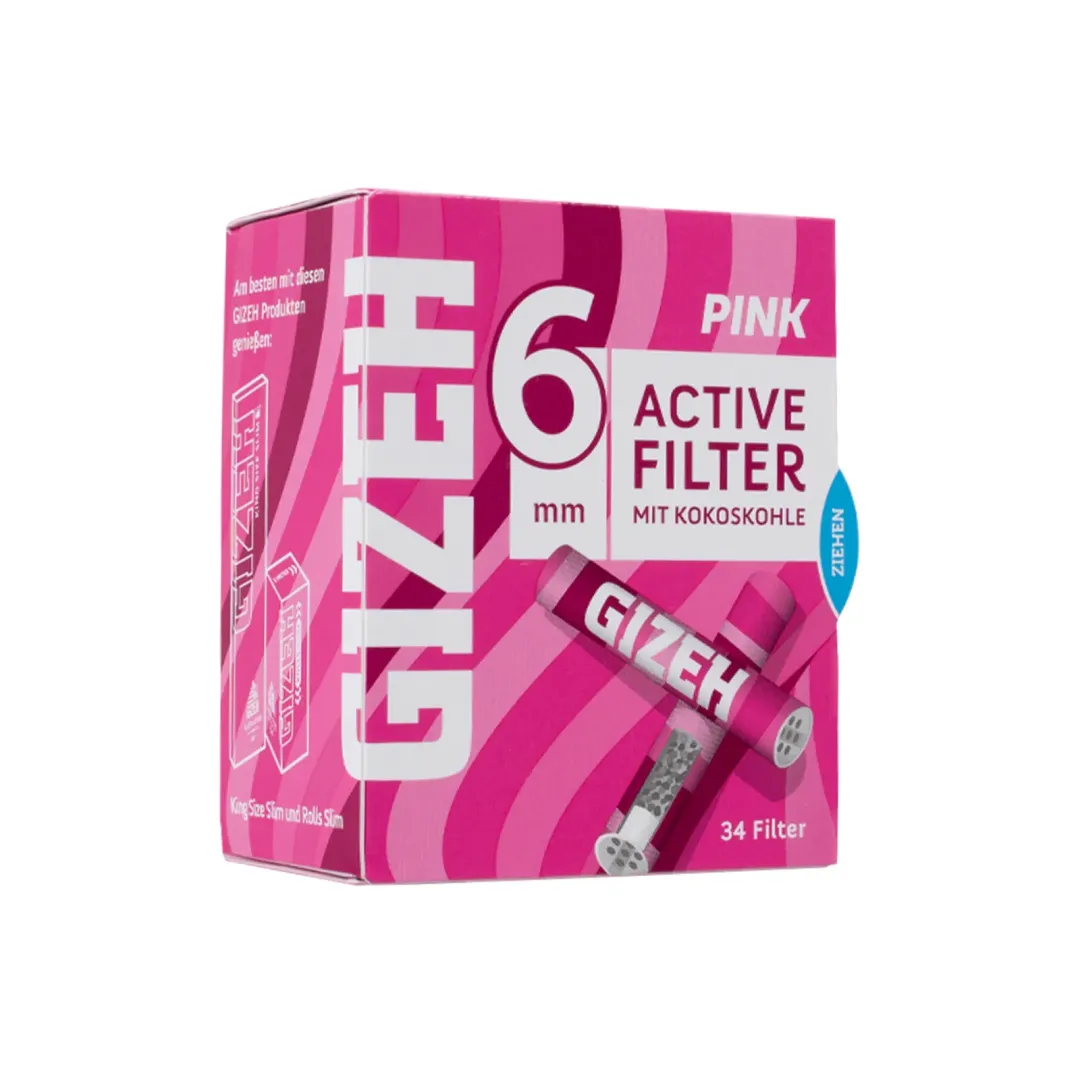Gizeh Pink Active Filter Ø6mm 34 pcs
