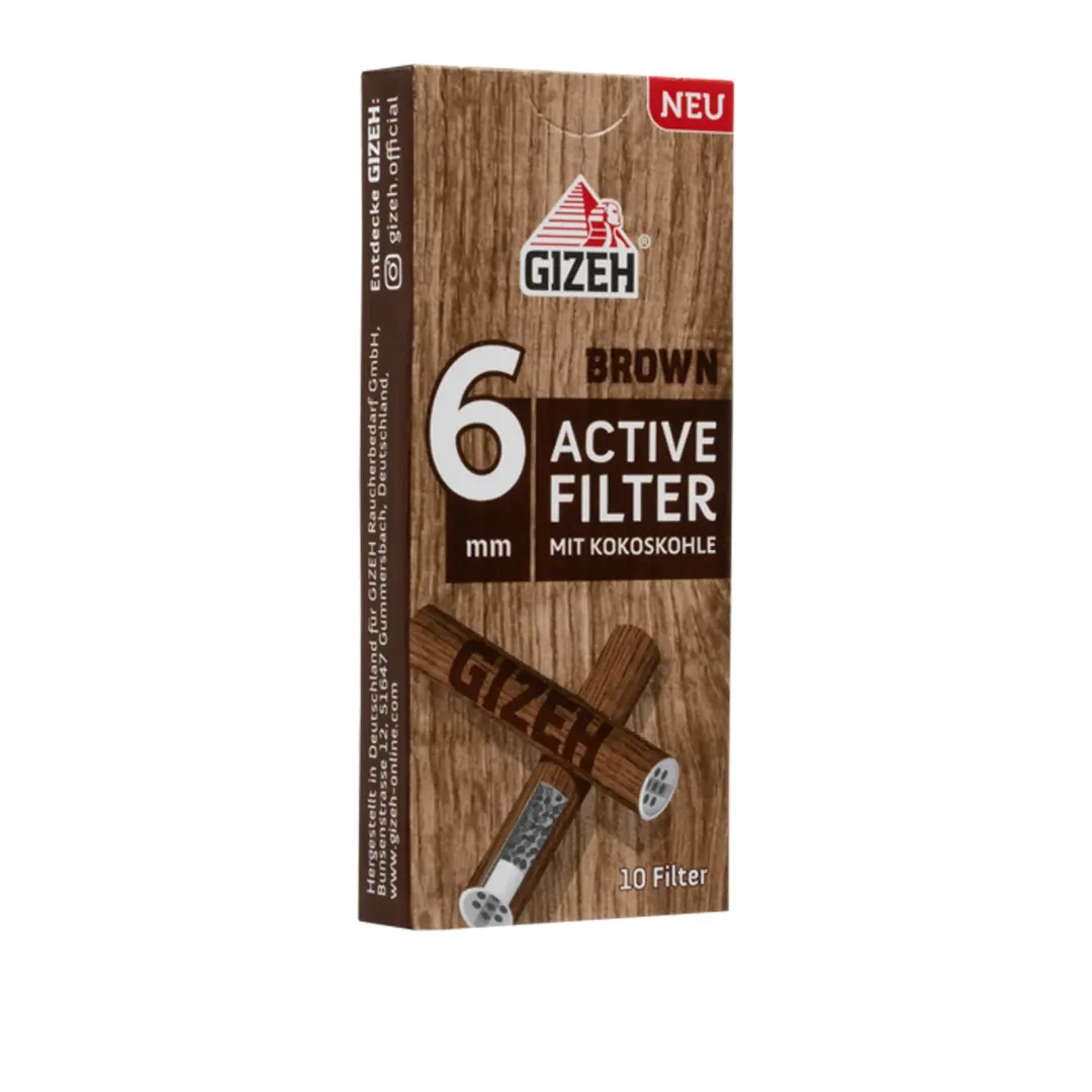 Gizeh Brown Active Filter Ø6mm 10 pcs