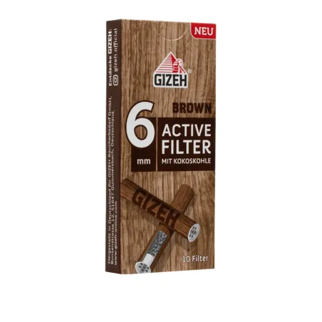 Gizeh Brown Active Filter Ø6mm 10 pcs