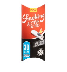 Smoking activated charcoal filter Slim - Ø6mm 30 pcs