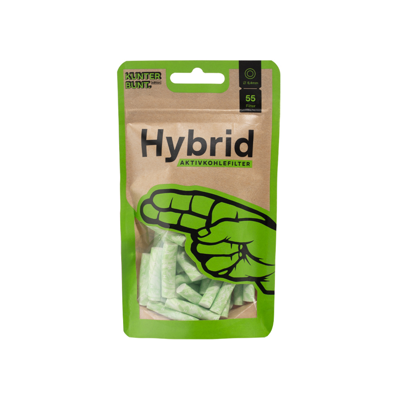 Hybrid Supreme Aktivkohlefilter Lime - Ø6,4mm 55 Stk