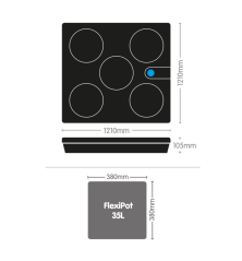 AutoPot Auto5 XL system - incl. 1.2m tray and 35L FlexiPot pots