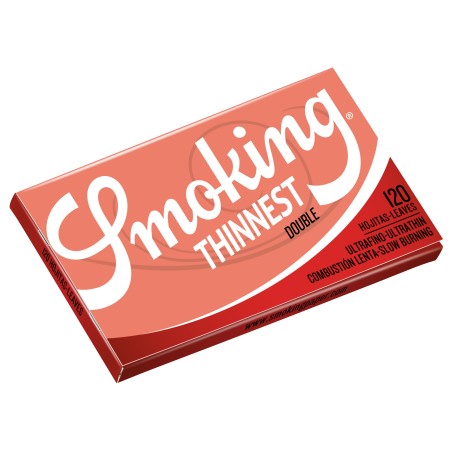 Smoking Thinnest Red Paper Regular Double Window