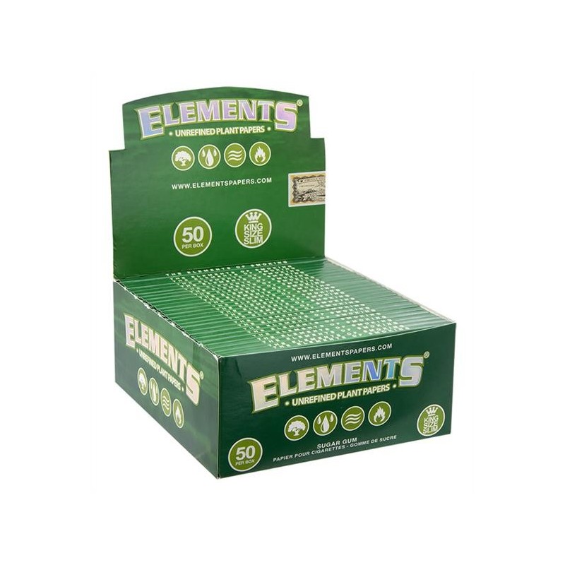 Elements Green Paper King Size Slim 50er Box