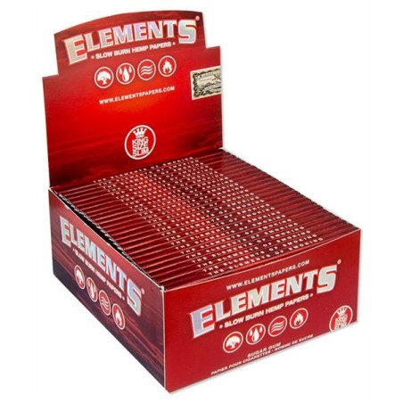 Elements RED Paper King Size Slim Slow Burn 50er Box