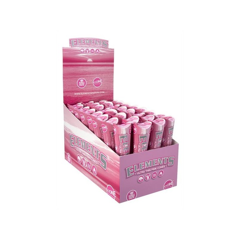 Elements Pink Cones King Size - 3er Pack - 32er Box