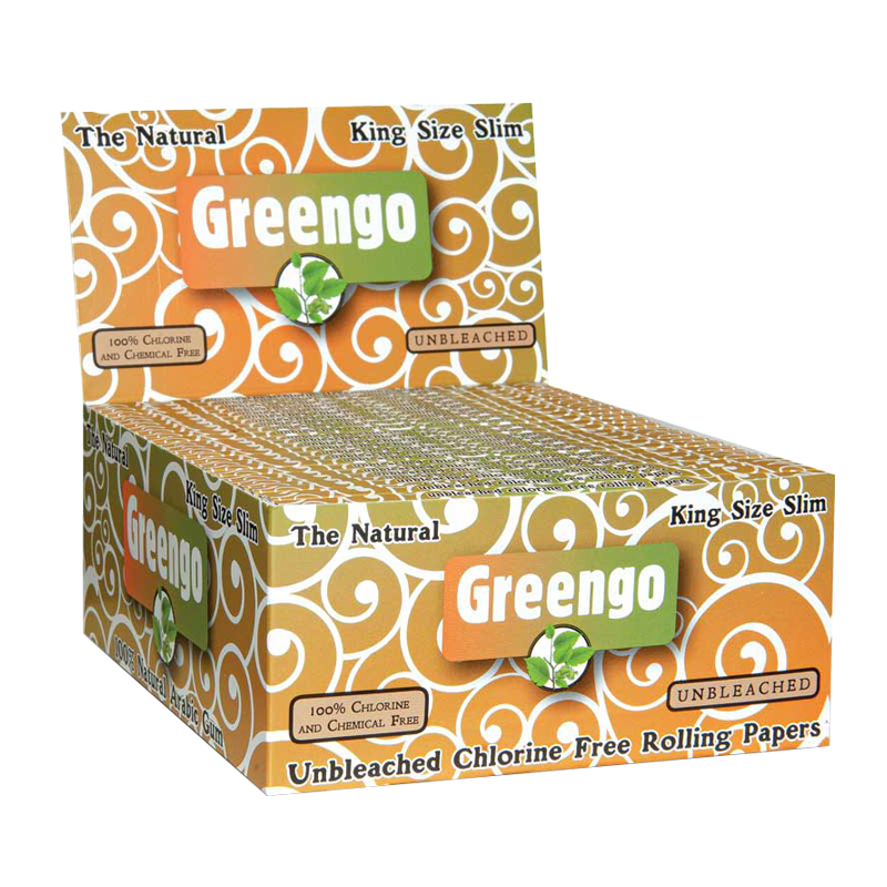 Greengo Paper King Size Slim unbleached 50er Box