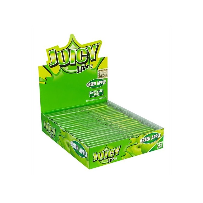 Juicy Jays Paper King Size Slim Green Apple 24er Box