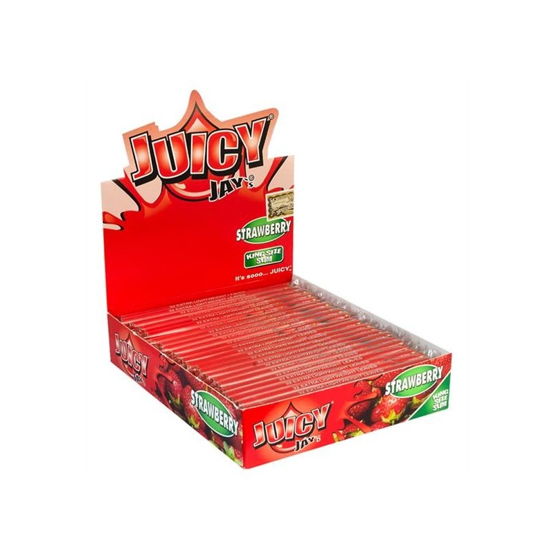 Juicy Jays Paper King Size Slim Strawberry 24er Box