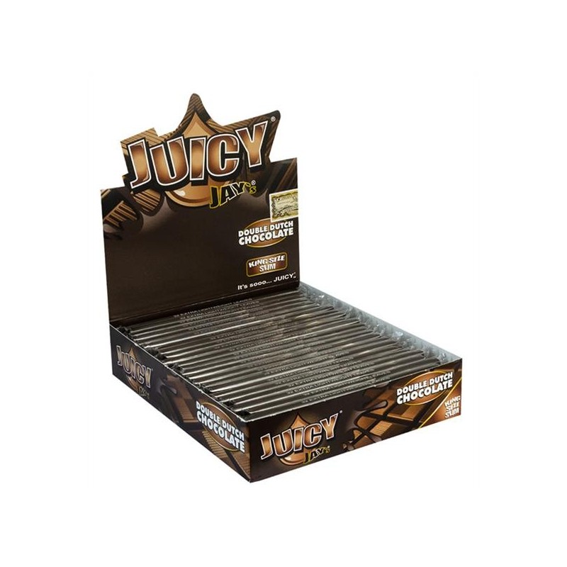 Juicy Jays Paper King Size Slim Double Dutch Chocolate 24er Box