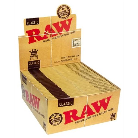 RAW Classic Kingsize Slim Leaf - Box of 50