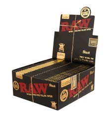 RAW Black Paper King Size Slim - Box of 50