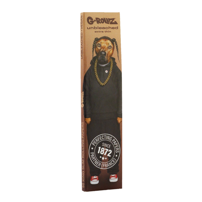 G-Rollz Pets Rock Rap Paper King Size Slim unbleached