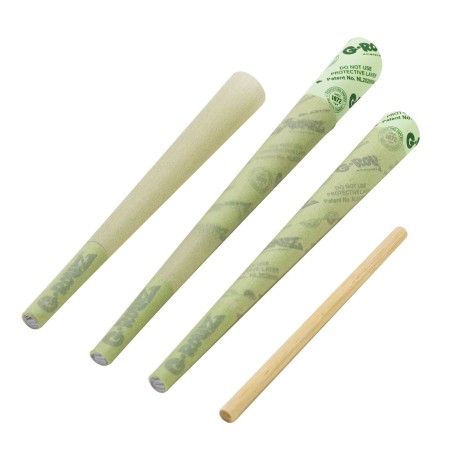 G-Rollz Pets Rock Rap Organic Green Hemp King Size Cones - Pack of 3