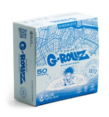 G-Rollz Lightly Dyed Blue Paper King Size Slim - Box of 50