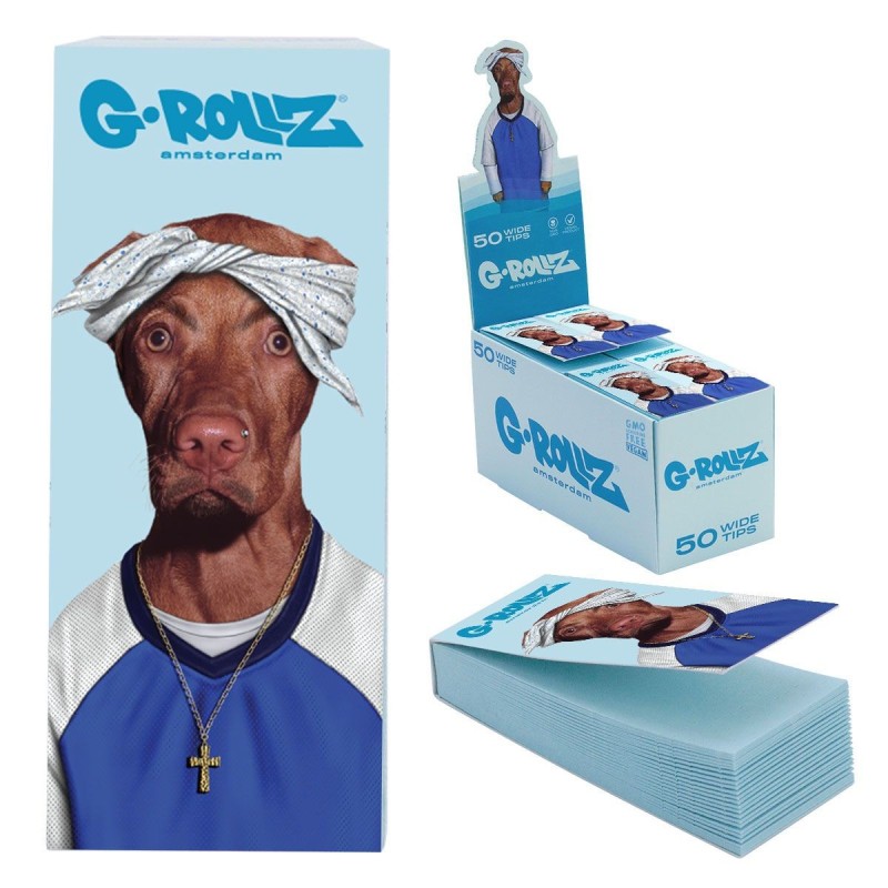 G-Rollz Pets Rock Two Rap Blue Filter Tips - Box of 24