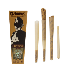 G-Rollz Banksy's Graffiti Rude Copper unbleached King Size Cones - Pack of 3 - Box of 24