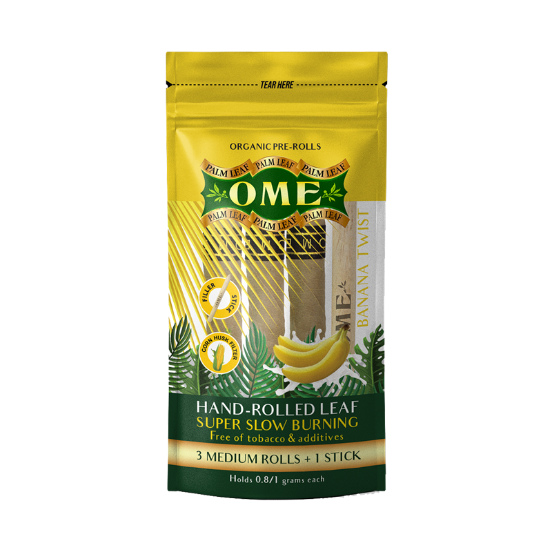 OME Pre-Rolls Palm Leaf Medium Banana Twist 3 pcs.