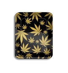 FIRE-FLOW™ Gold Leaves Rolling Tray large