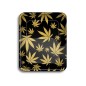 FIRE-FLOW™ Gold Leaves Rolling Tray large