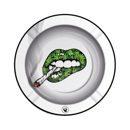 FIRE-FLOW™ Metal Ashtray 420 Lips - small