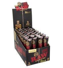 RAW Black King Size Cones - Pack of 3 - Box of 32