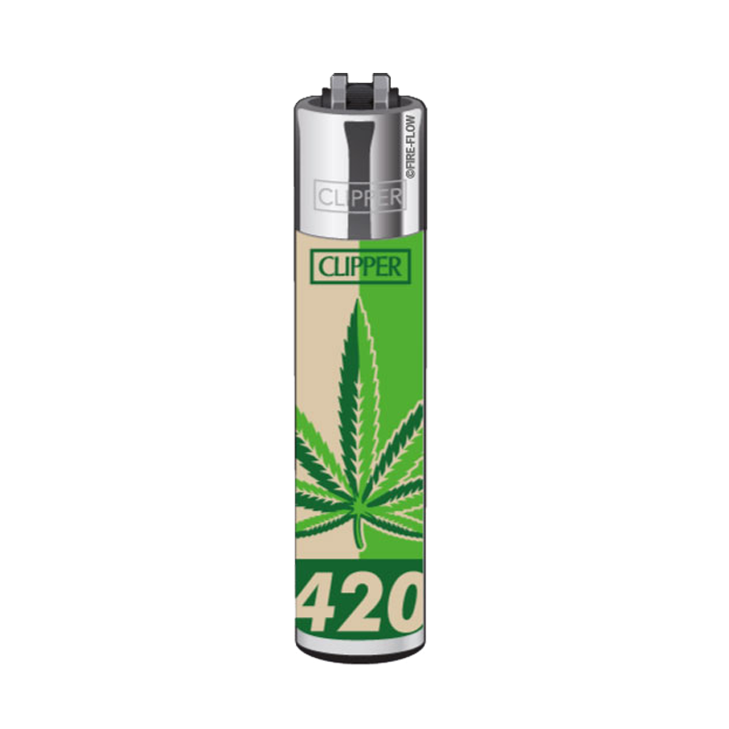 Clipper Feuerzeug Fourtwenty - Hanfblatt