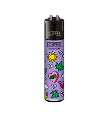 Clipper Lighter 420 Pattern #2 - Purple