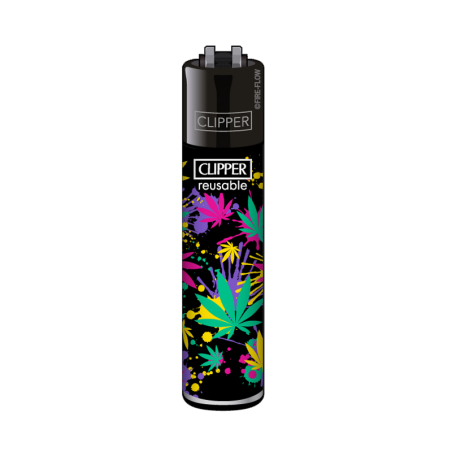 Clipper Feuerzeug Neon Leaves - Motiv 1