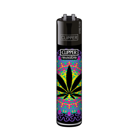 Clipper Feuerzeug Neon Leaves - Motiv 2