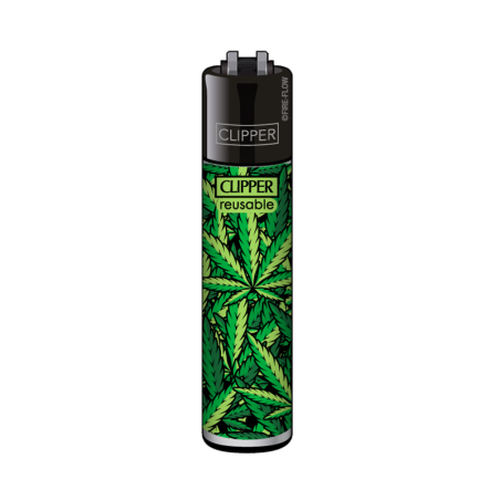 Clipper lighter Mix Pattern - hemp leaf