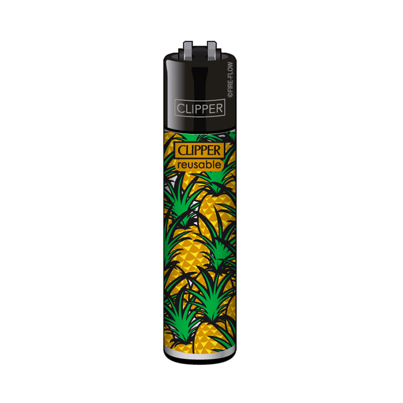 Clipper Feuerzeug Mix Pattern - Ananas