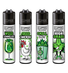 Clipper Feuerzeug Weed Slogan #10 - 4er Set