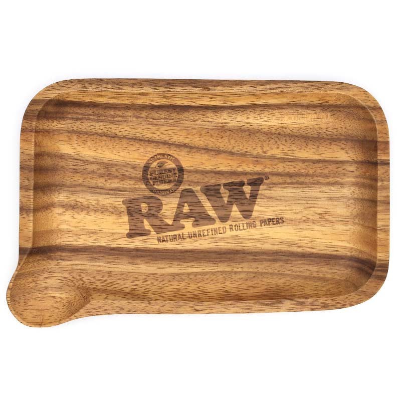 RAW Rolling Tray made of wood with spout