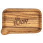 RAW Rolling Tray aus Holz mit Ausguss