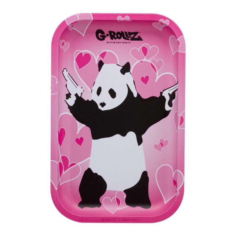 G-Rollz Rolling Tray "Banksy's Graffiti Panda Gunnin"