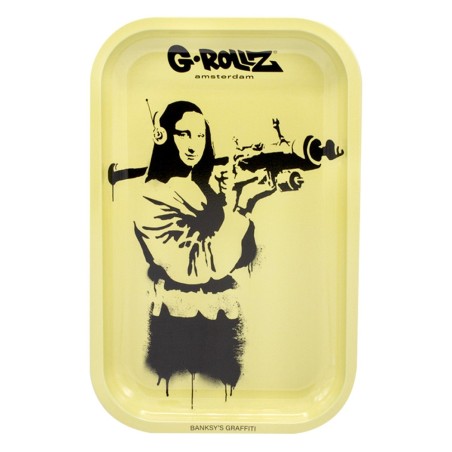 G-Rollz Rolling Tray "Banksy's Graffiti Mona Launcher"