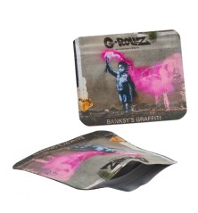 G-Rollz "Banksy's Graffiti Torch Boy" odor-proof sachets 70x60mm 10 pcs.