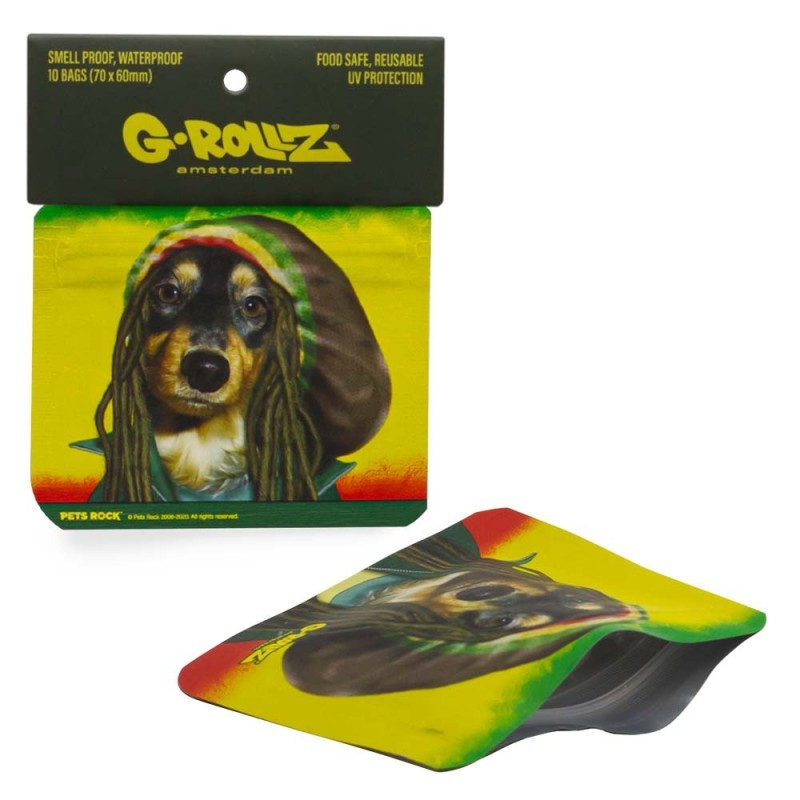 G-Rollz "Reggae" geruchsdichte Tütchen 70x60mm 10 Stk