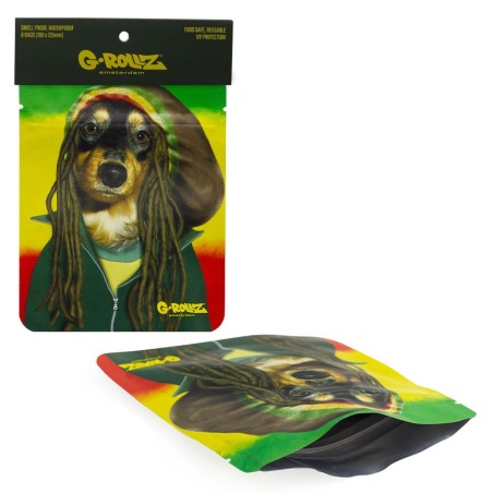 G-Rollz "Reggae" odor-proof sachets 100x125mm 8 pcs.