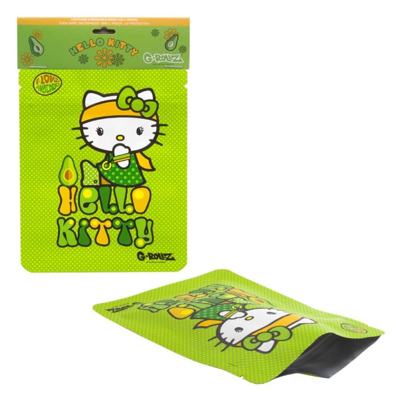 G-Rollz "Hello Kitty Avocado" odor-proof sachets 100x125mm 8 pcs.